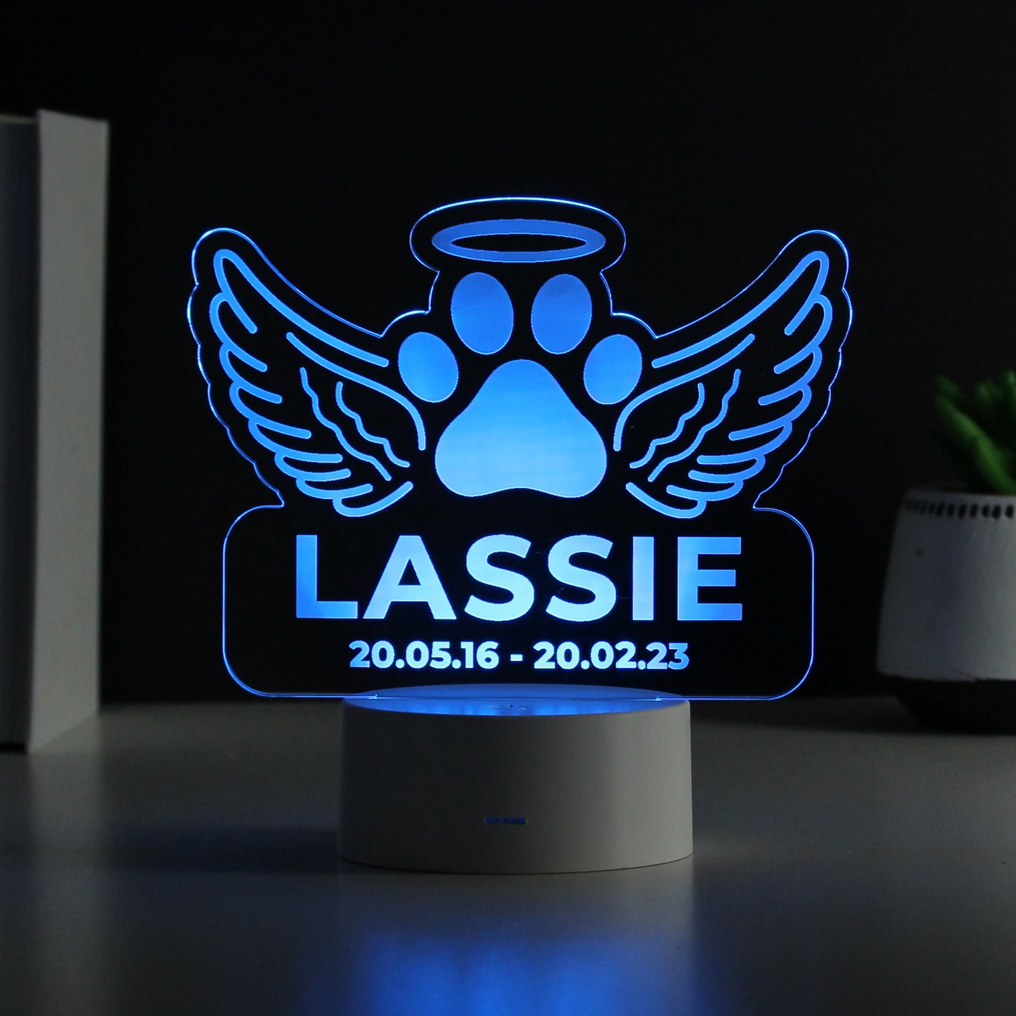 Personalised Pet Memorial Colour Changing LED Light - MK&JD Gifts