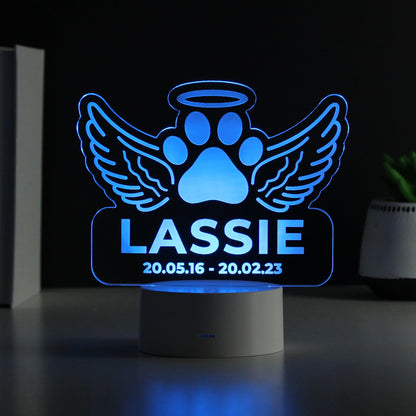 Personalised Pet Memorial Colour Changing LED Light - MK&JD Gifts