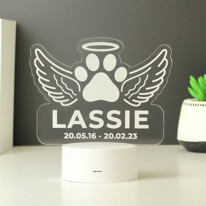 Personalised Pet Memorial Colour Changing LED Light - MK&JD Gifts