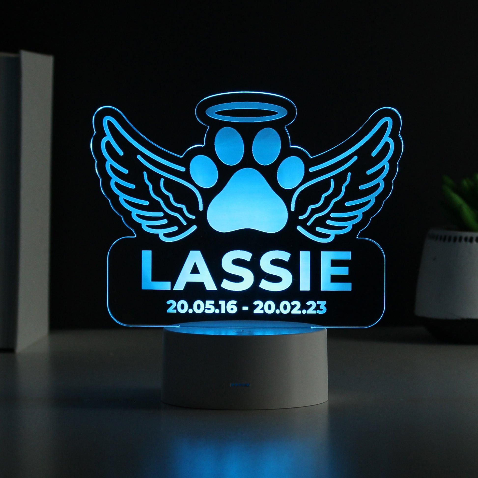 Personalised Pet Memorial Colour Changing LED Light - MK&JD Gifts