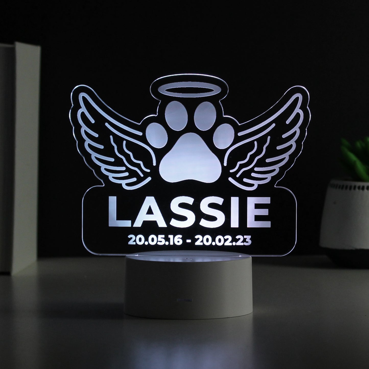 Personalised Pet Memorial Colour Changing LED Light - MK&JD Gifts