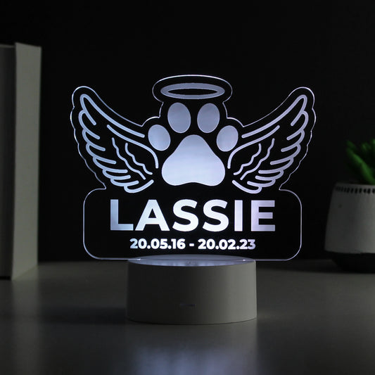Personalised Pet Memorial Colour Changing LED Light - MK&JD Gifts