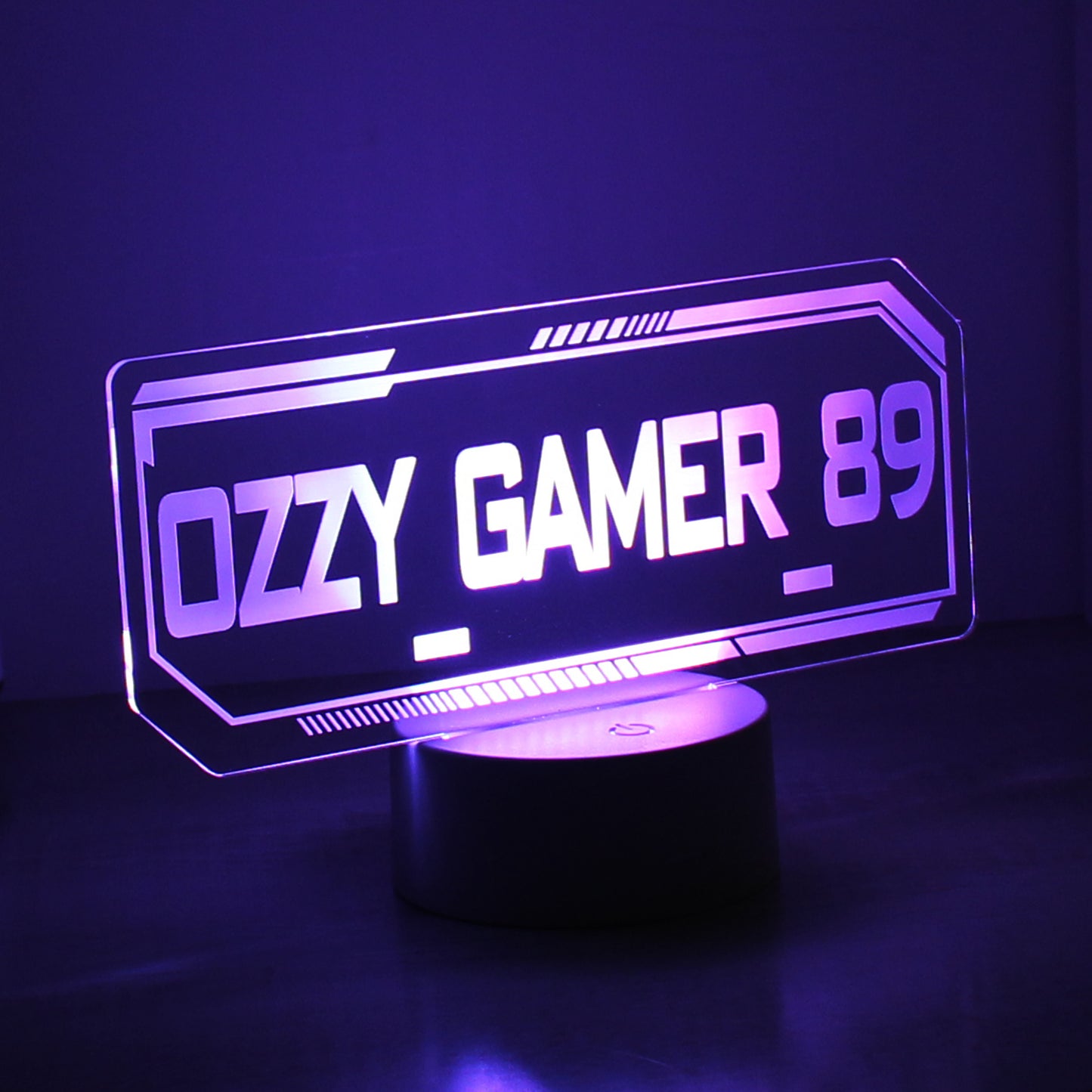 Personalised Gamer Tag LED Colour Changing Night Light - MK&JD Gifts