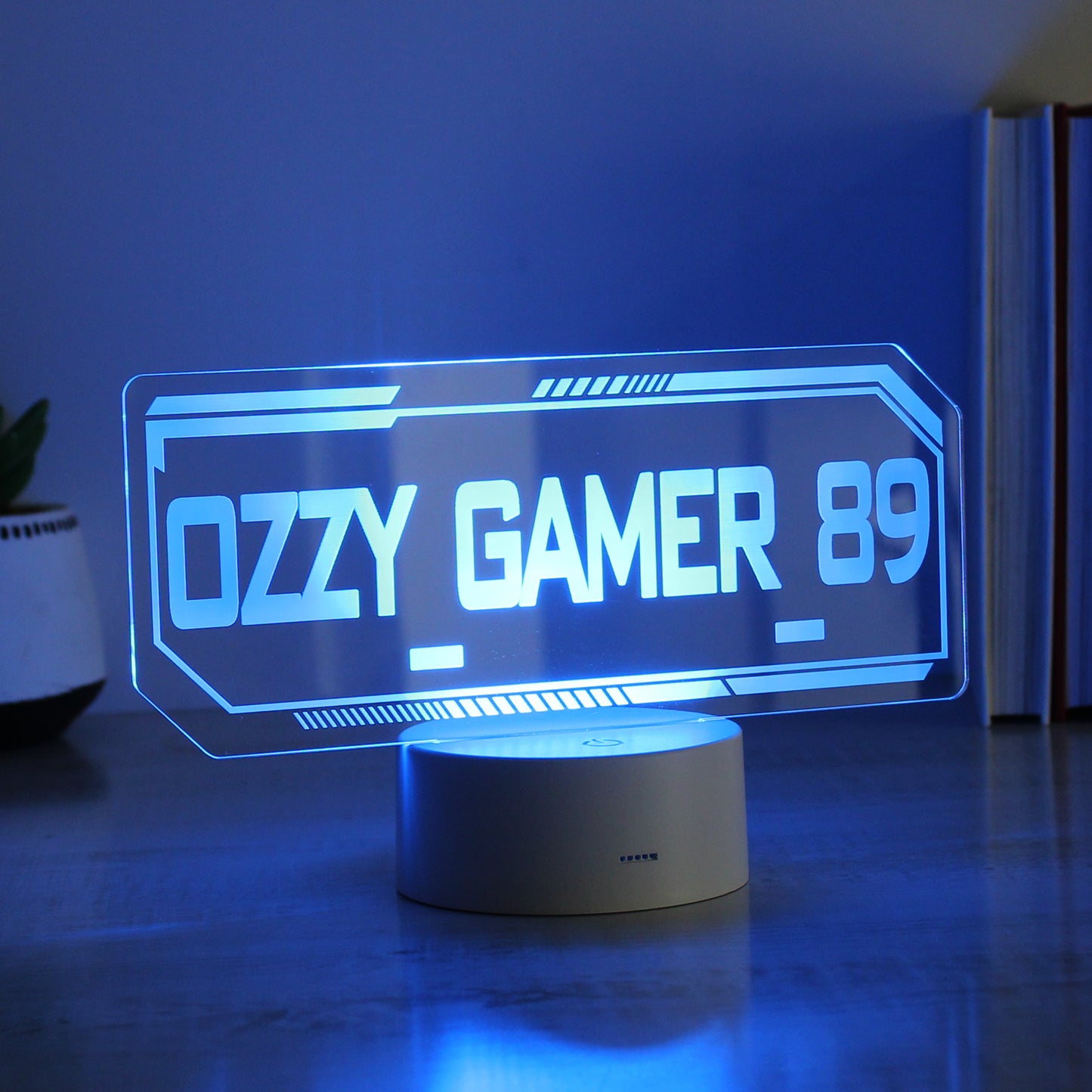 Personalised Gamer Tag LED Colour Changing Night Light - MK&JD Gifts