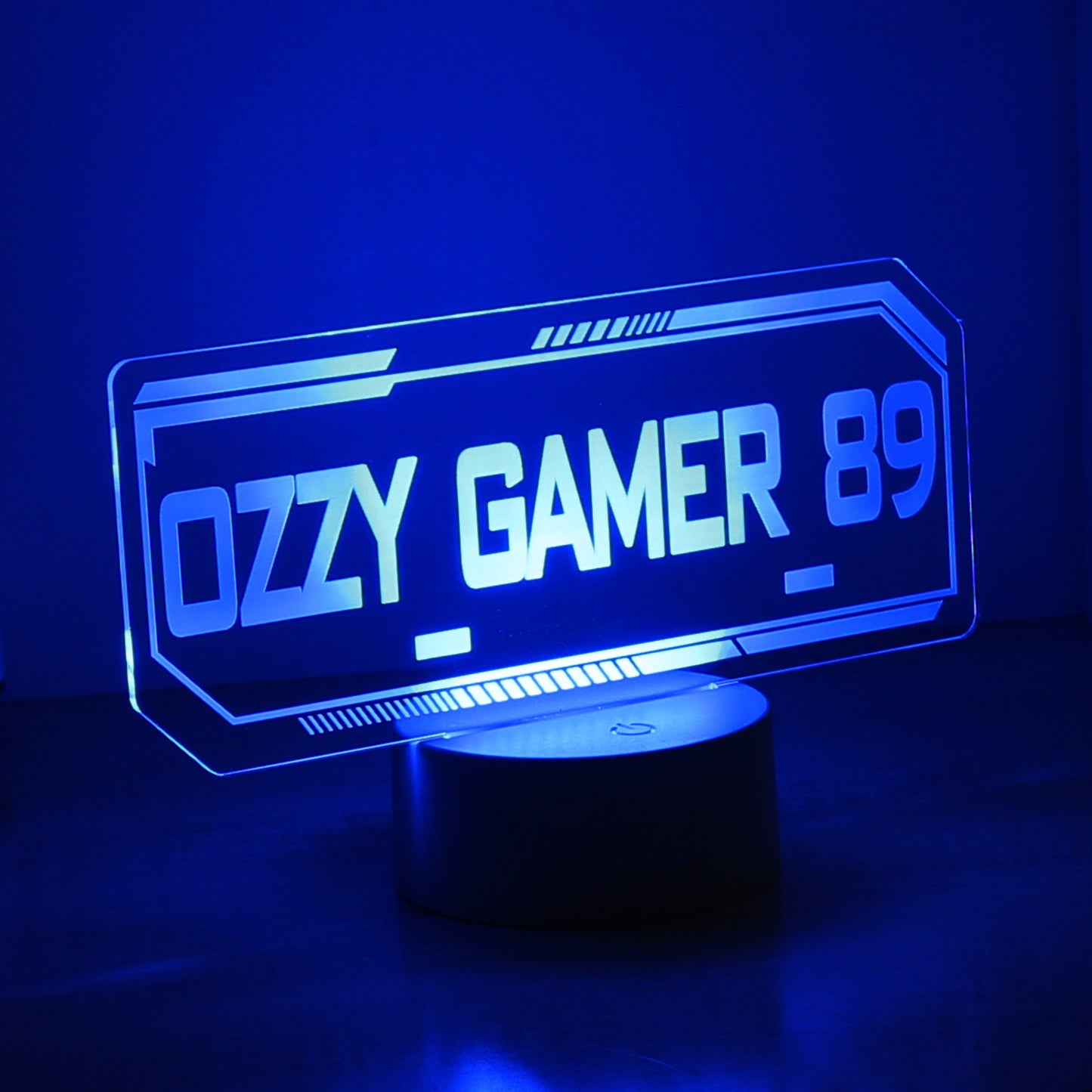 Personalised Gamer Tag LED Colour Changing Night Light - MK&JD Gifts