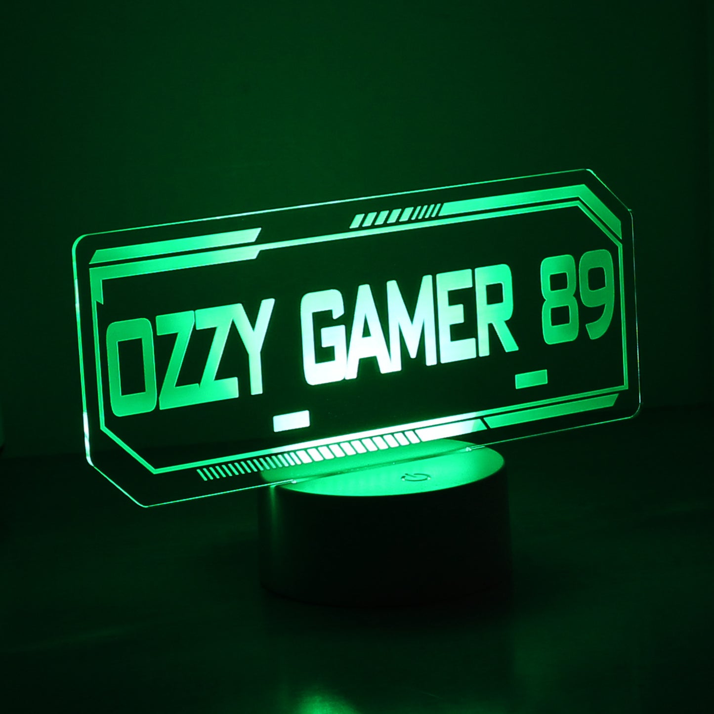 Personalised Gamer Tag LED Colour Changing Night Light - MK&JD Gifts