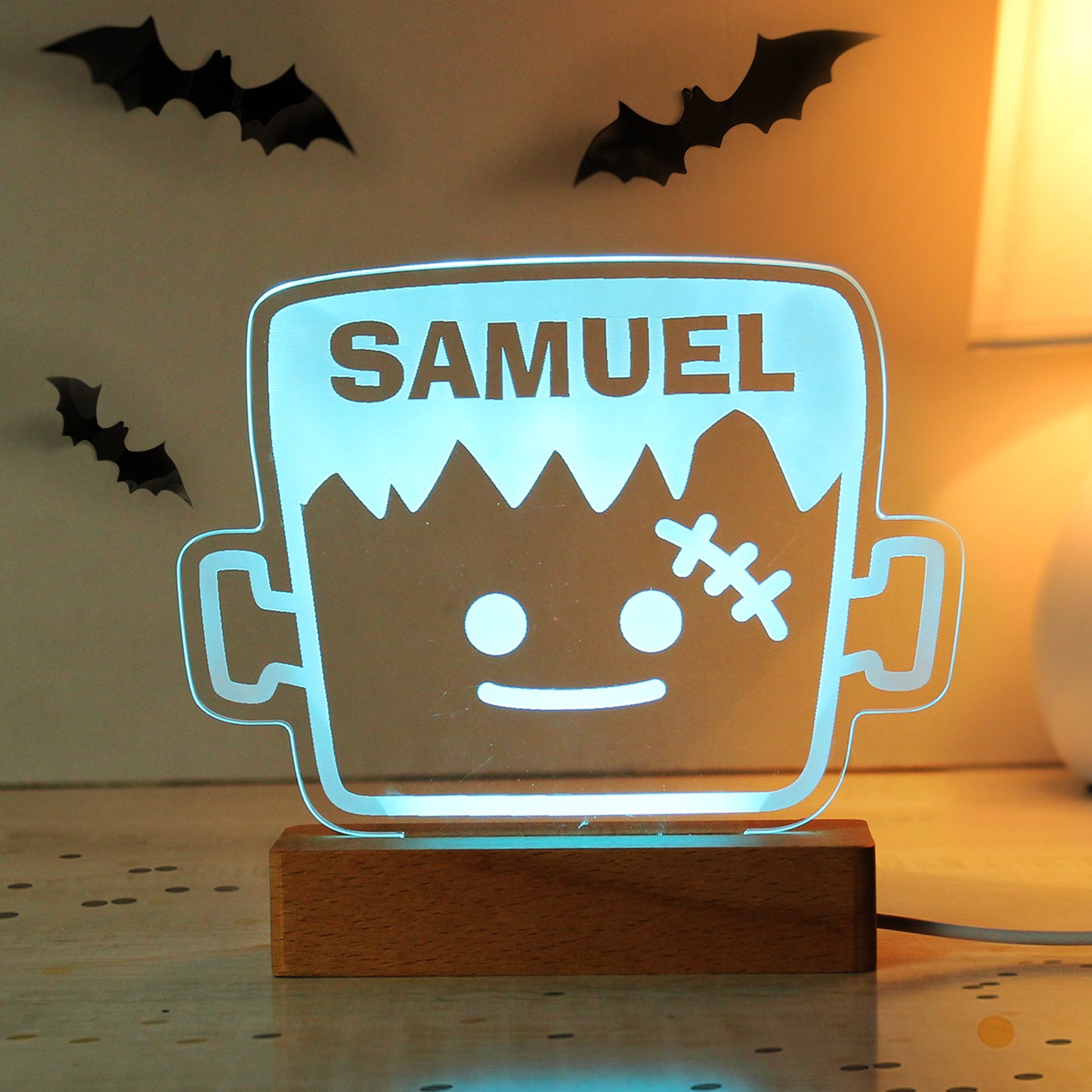 Personalised Frankenstein Wooden LED Light - MK&JD Gifts
