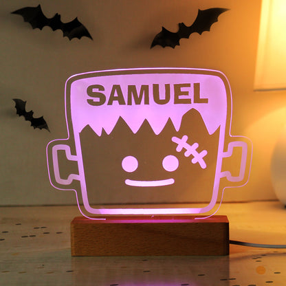Personalised Frankenstein Wooden LED Light - MK&JD Gifts