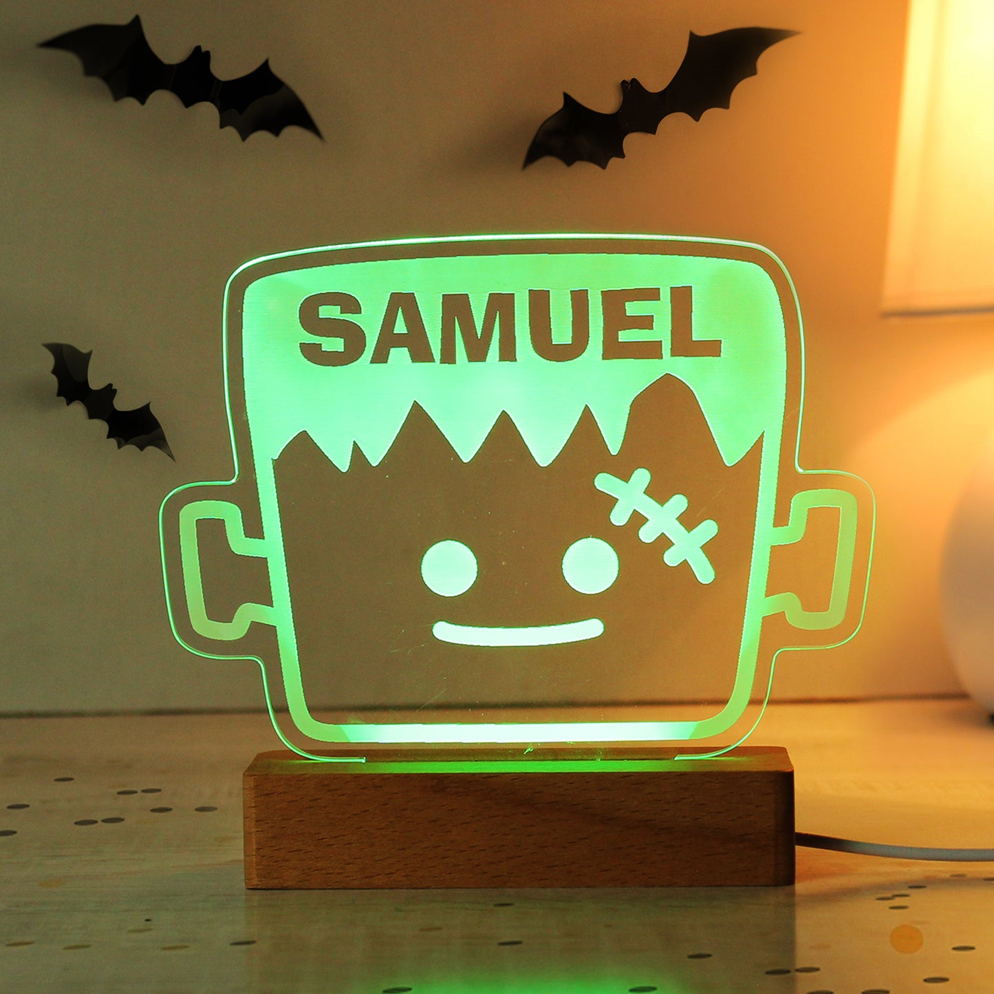 Personalised Frankenstein Wooden LED Light - MK&JD Gifts