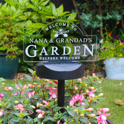 Personalised Garden Sign Outdoor Solar Light - MK&JD Gifts