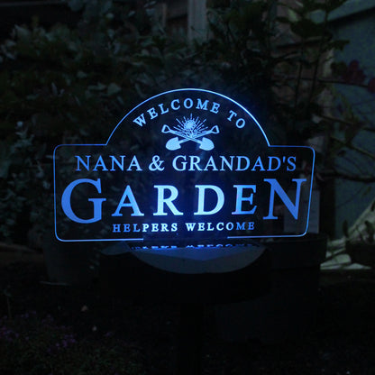 Personalised Garden Sign Outdoor Solar Light - MK&JD Gifts