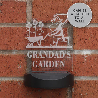 Personalised Gnome Garden Outdoor Solar Light - MK&JD Gifts