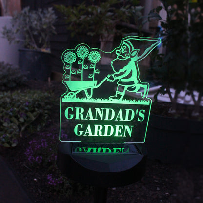 Personalised Gnome Garden Outdoor Solar Light - MK&JD Gifts