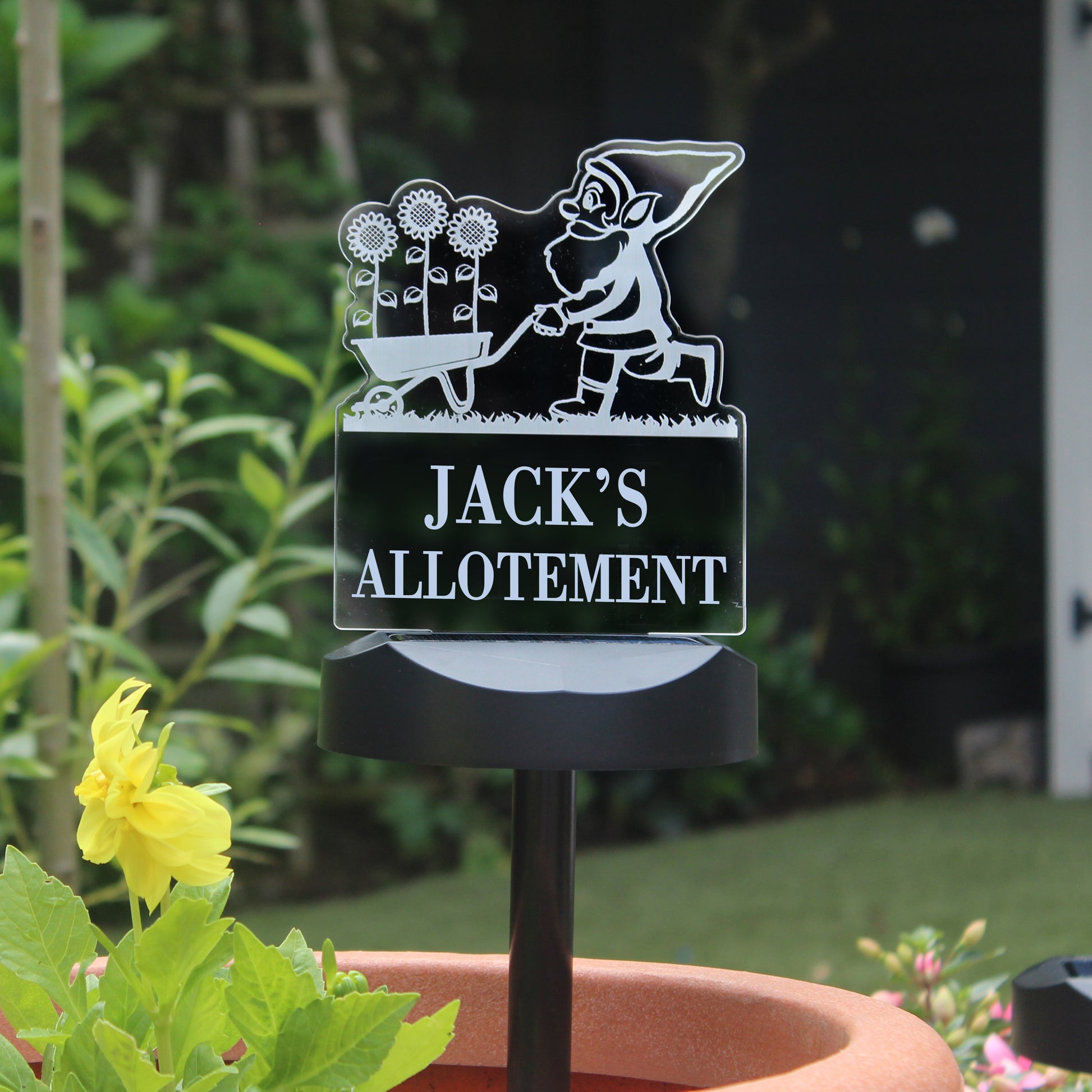 Personalised Gnome Garden Outdoor Solar Light - MK&JD Gifts