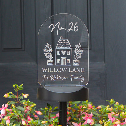 Personalised Home Outdoor Solar Light - MK&JD Gifts