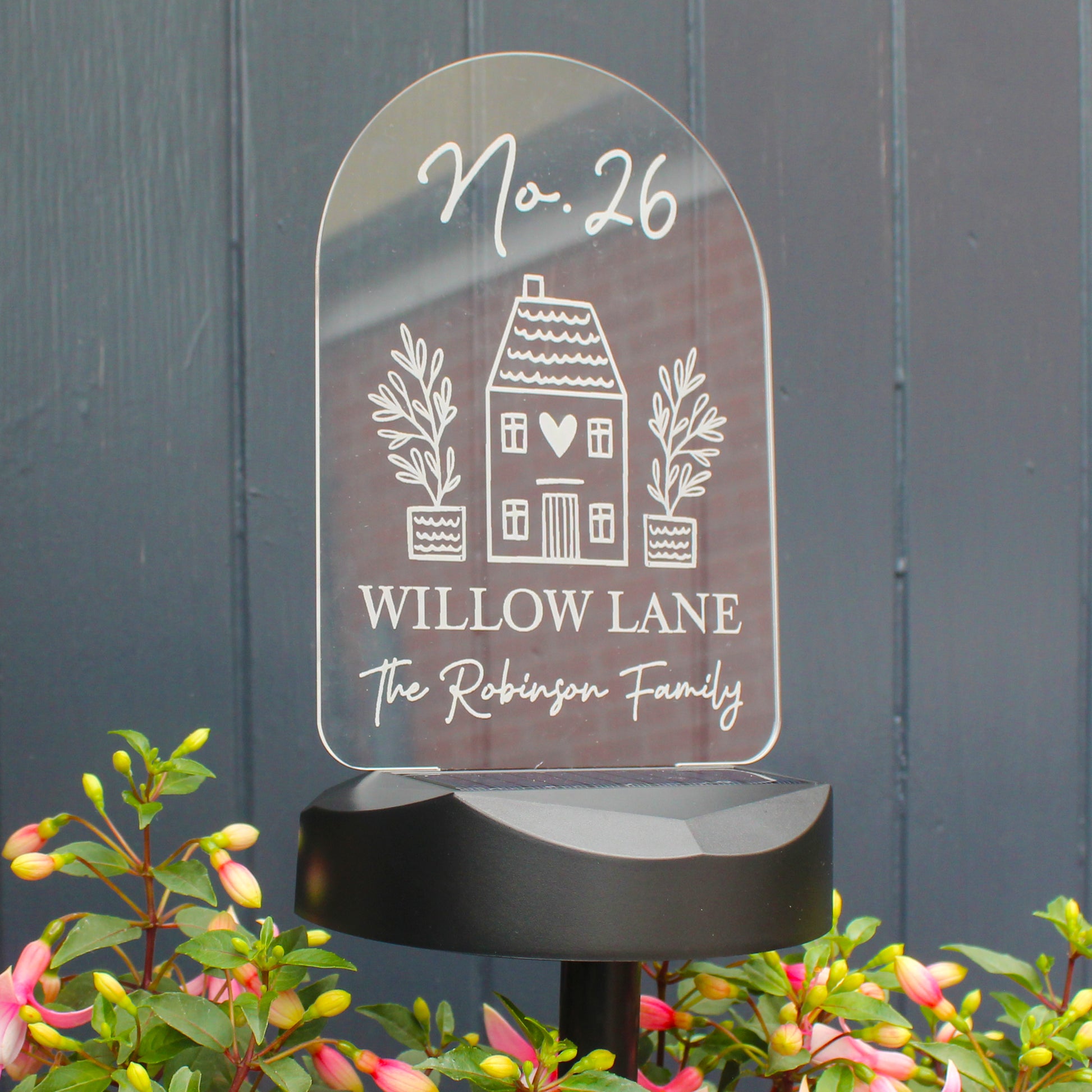 Personalised Home Outdoor Solar Light - MK&JD Gifts