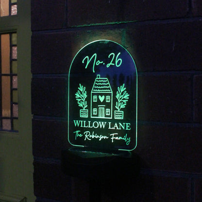 Personalised Home Outdoor Solar Light - MK&JD Gifts