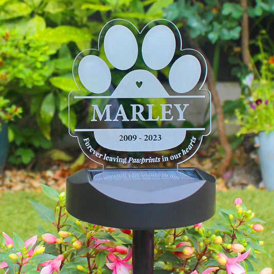 Personalised Pet Memorial Outdoor Solar Light - MK&JD Gifts