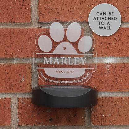 Personalised Pet Memorial Outdoor Solar Light - MK&JD Gifts