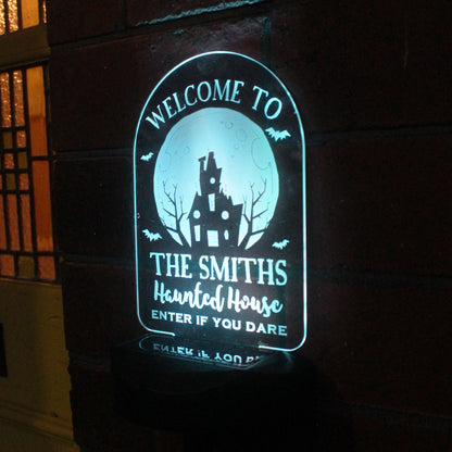 Personalised Haunted House Halloween Solar Light - MK&JD Gifts