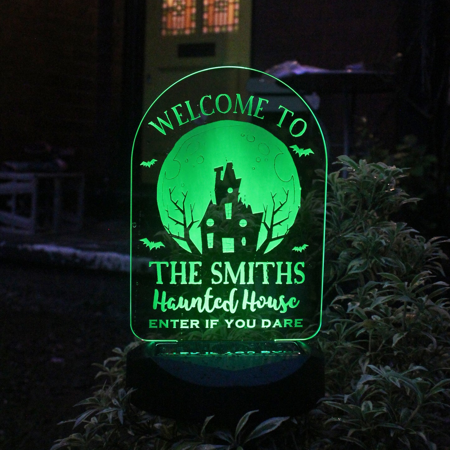 Personalised Haunted House Halloween Solar Light - MK&JD Gifts