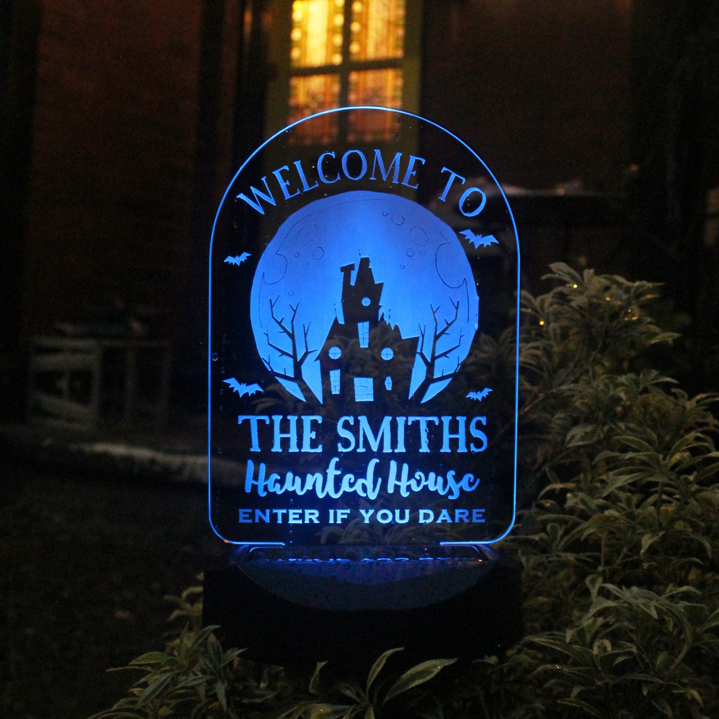 Personalised Haunted House Halloween Solar Light - MK&JD Gifts