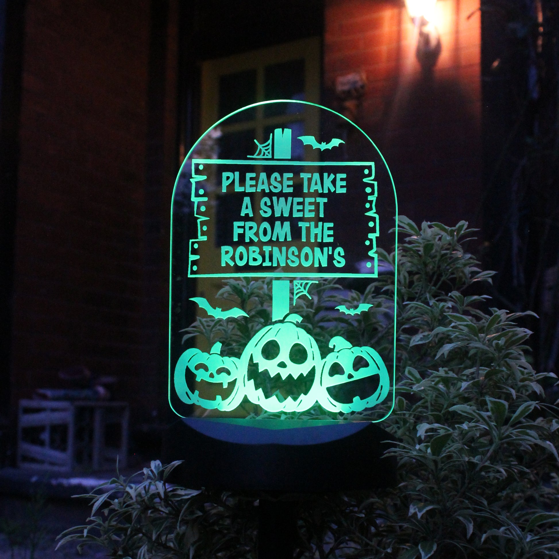 Personalised Pumpkin Patch Halloween Solar Light - MK&JD Gifts