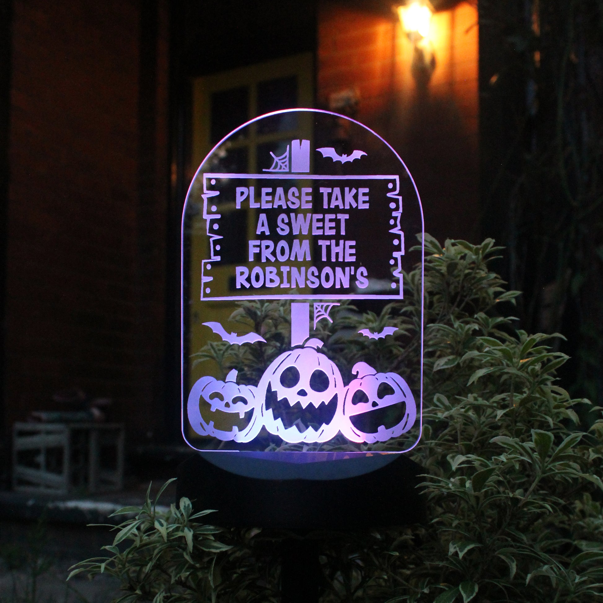 Personalised Pumpkin Patch Halloween Solar Light - MK&JD Gifts