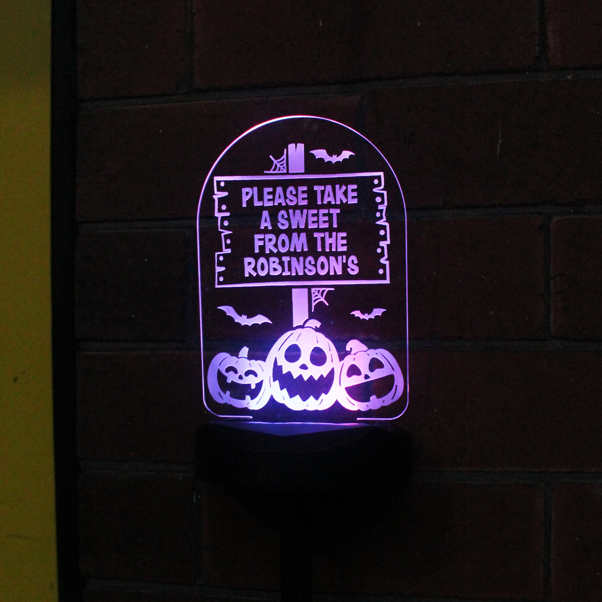 Personalised Pumpkin Patch Halloween Solar Light - MK&JD Gifts