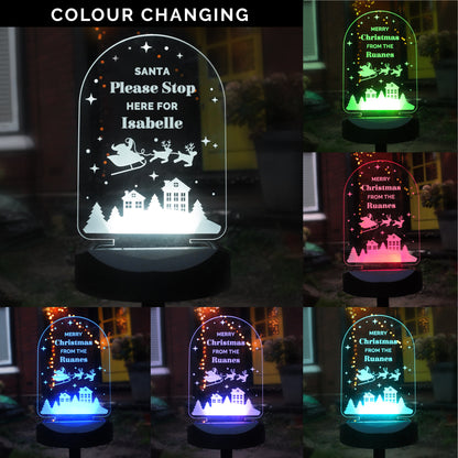 Personalised Christmas Outdoor Solar Light - MK&JD Gifts