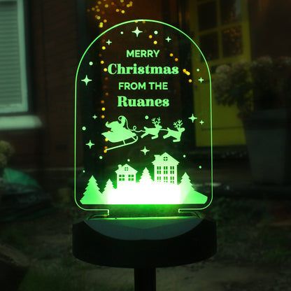 Personalised Christmas Outdoor Solar Light - MK&JD Gifts