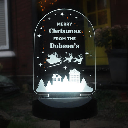 Personalised Christmas Outdoor Solar Light - MK&JD Gifts