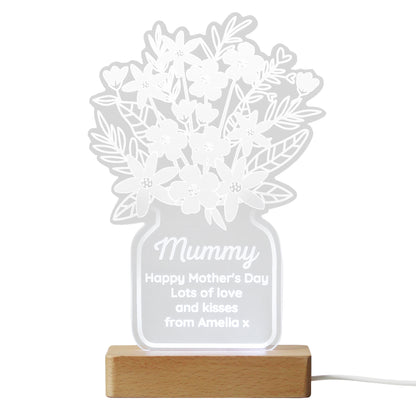 Personalised Flower Vase LED Light - MK&JD Gifts
