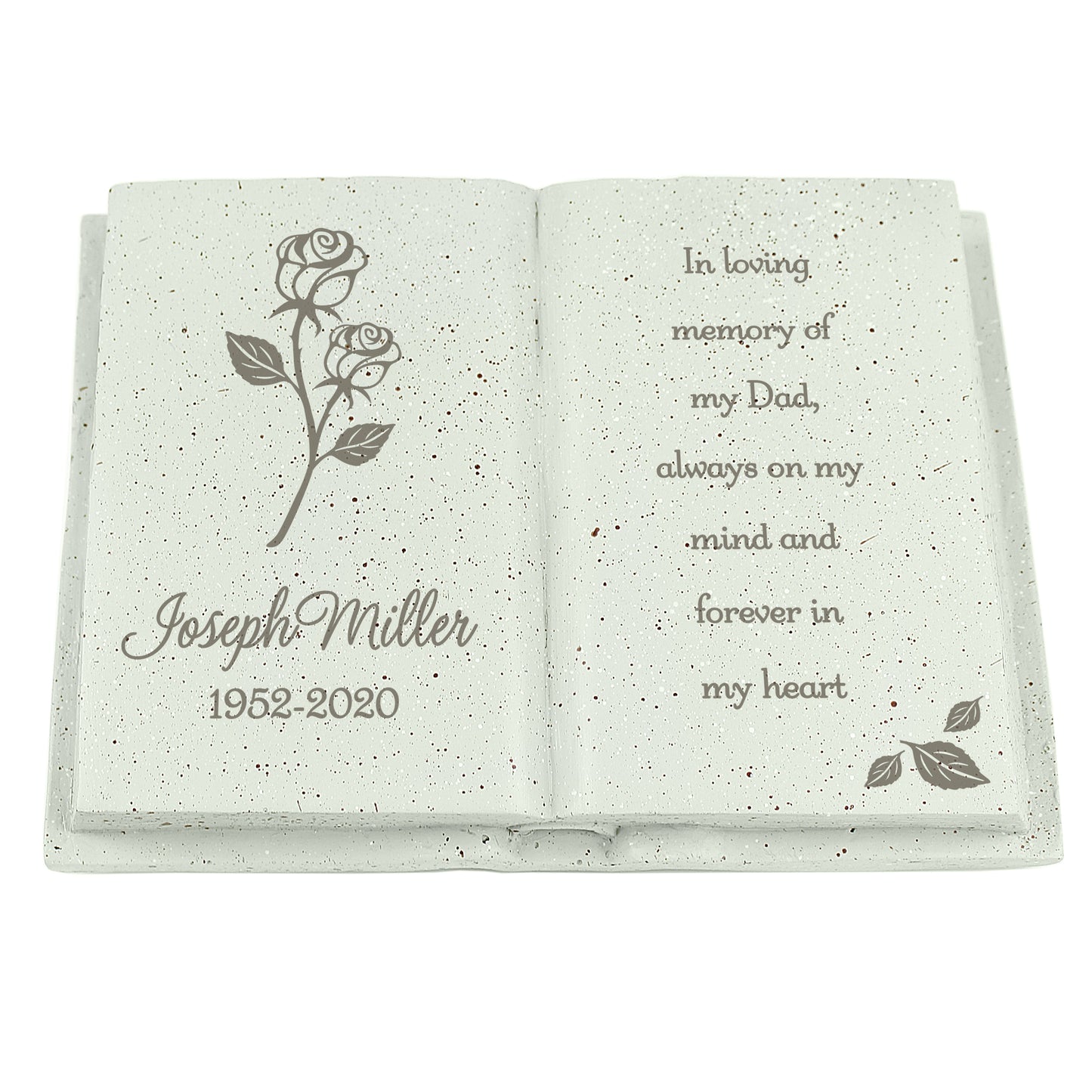 Personalised Rose Memorial Book - MK&JD Gifts