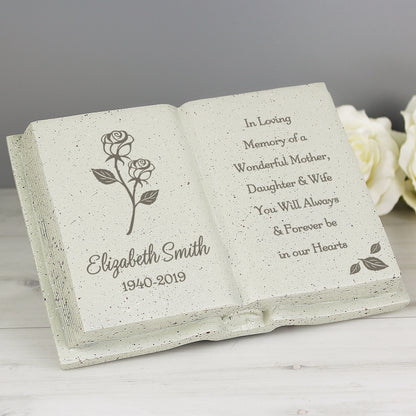 Personalised Rose Memorial Book - MK&JD Gifts