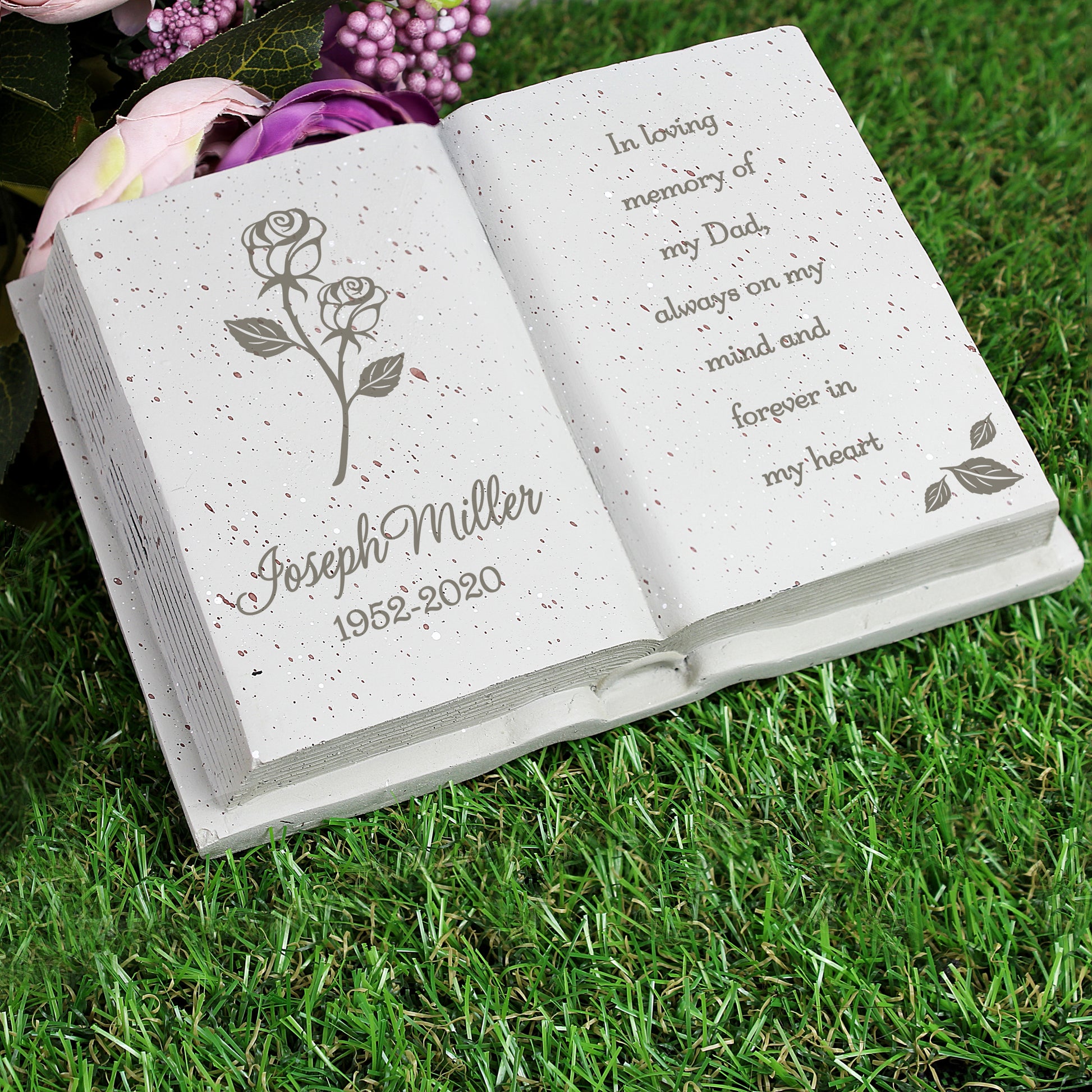 Personalised Rose Memorial Book - MK&JD Gifts