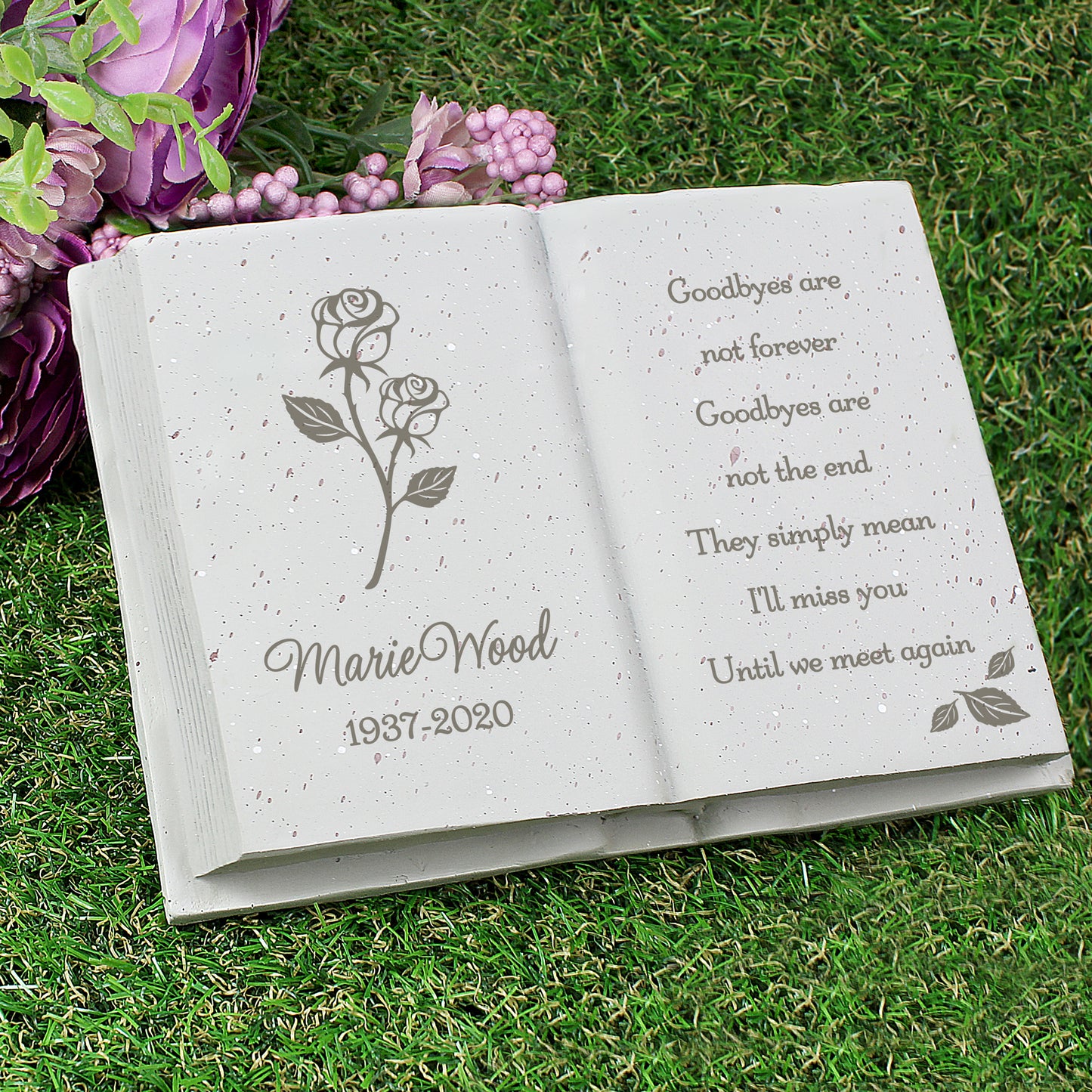 Personalised Rose Memorial Book - MK&JD Gifts