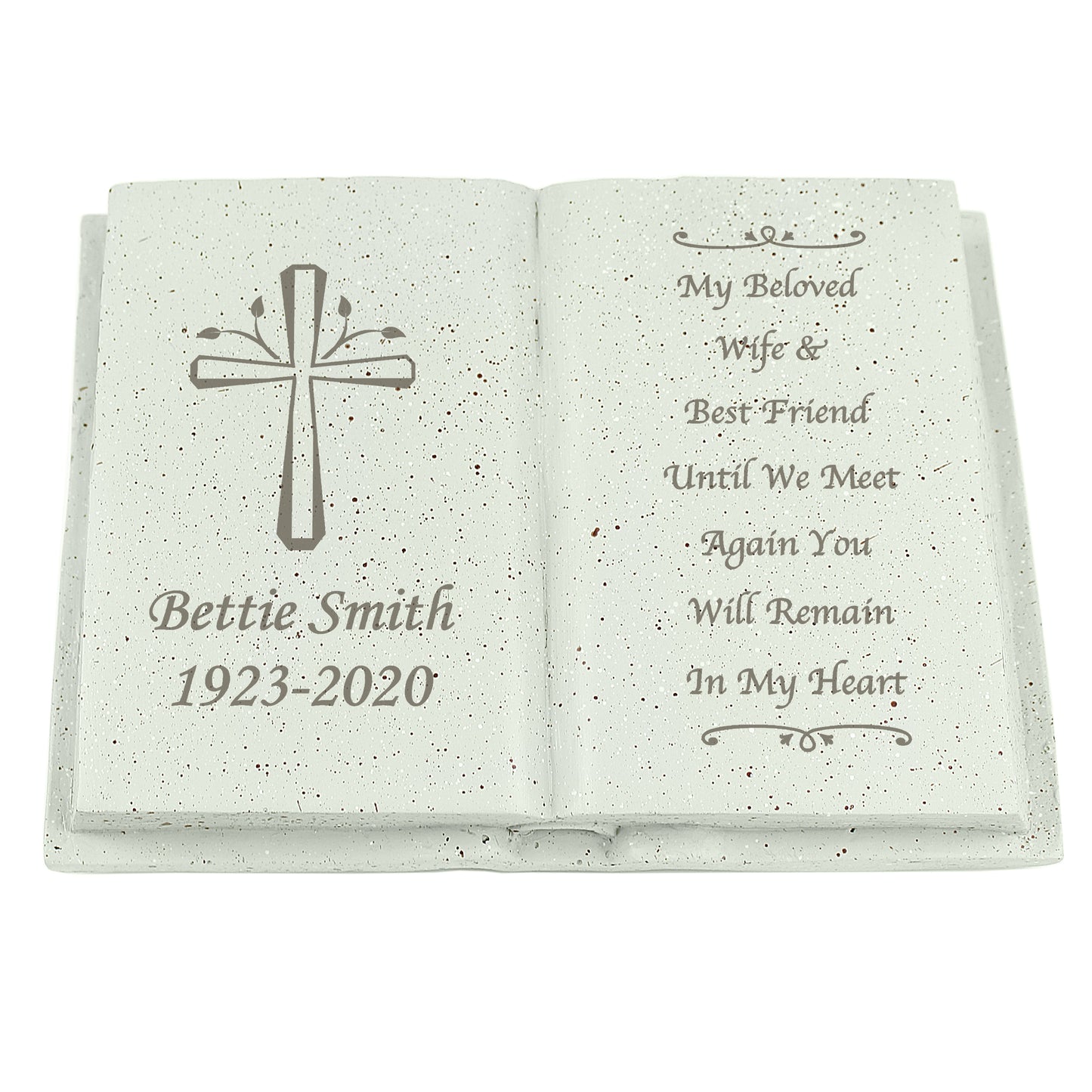 Personalised Cross Memorial Book - MK&JD Gifts