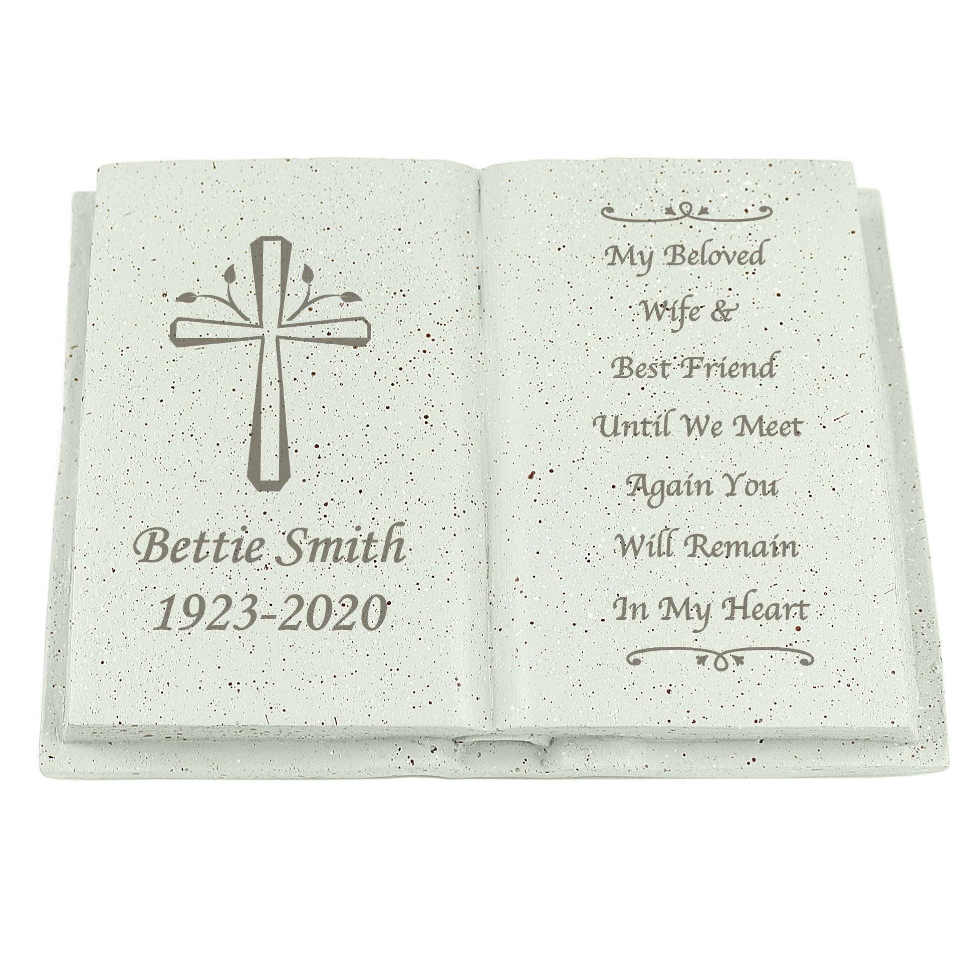 Personalised Cross Memorial Book - MK&JD Gifts