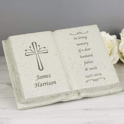 Personalised Cross Memorial Book - MK&JD Gifts