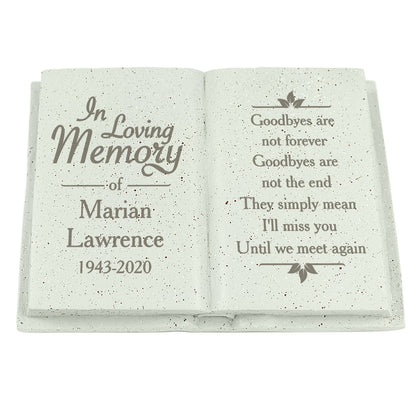 Personalised In Loving Memory Memorial Book - MK&JD Gifts