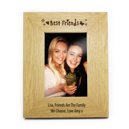 Personalised Oak Finish 6x4 Best Friends Photo Frame - MK&JD Gifts