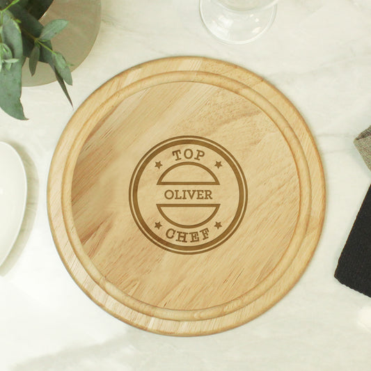 Personalised Top Chef Large Chopping Board - MK&JD Gifts