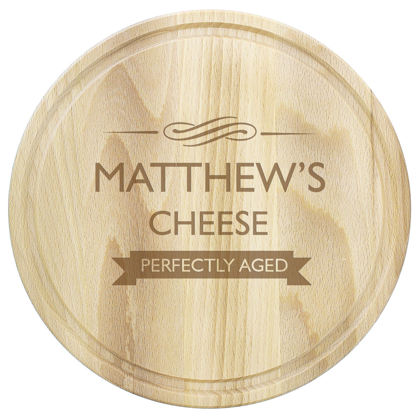 Personalised Perfectly Aged Round Chopping Board - MK&JD Gifts