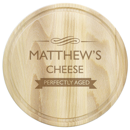 Personalised Perfectly Aged Round Chopping Board - MK&JD Gifts