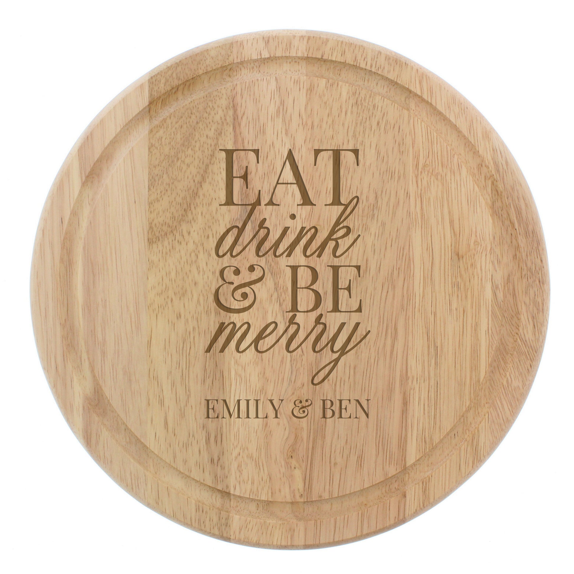 Personalised Eat Drink & Be Merry Rectangular Chopping Board - MK&JD Gifts