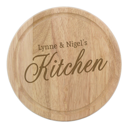 Personalised Kitchen Round Chopping Board - MK&JD Gifts