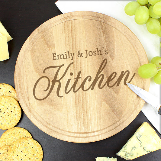 Personalised Kitchen Round Chopping Board - MK&JD Gifts