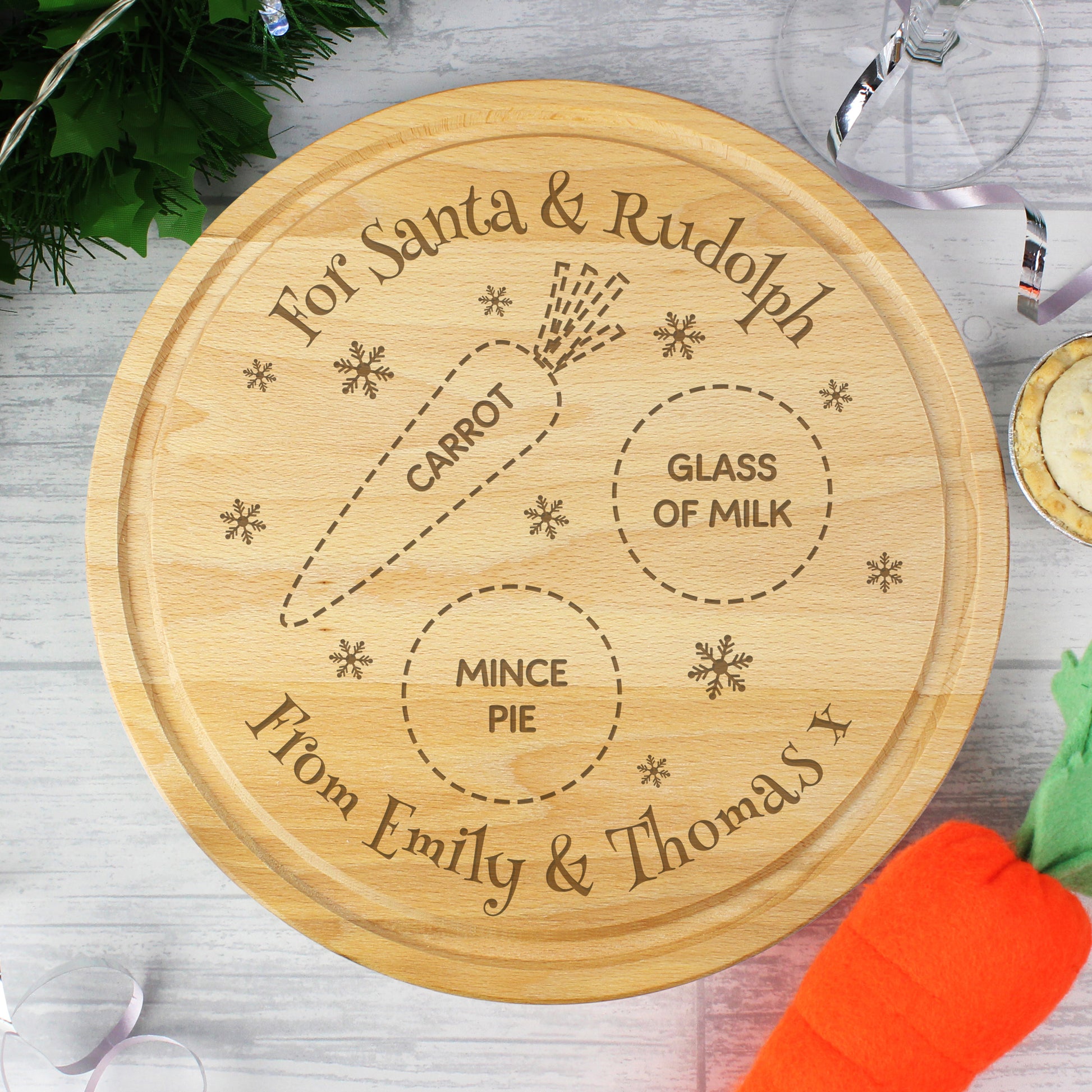 Personalised Christmas Eve Mince Pie Board - MK&JD Gifts