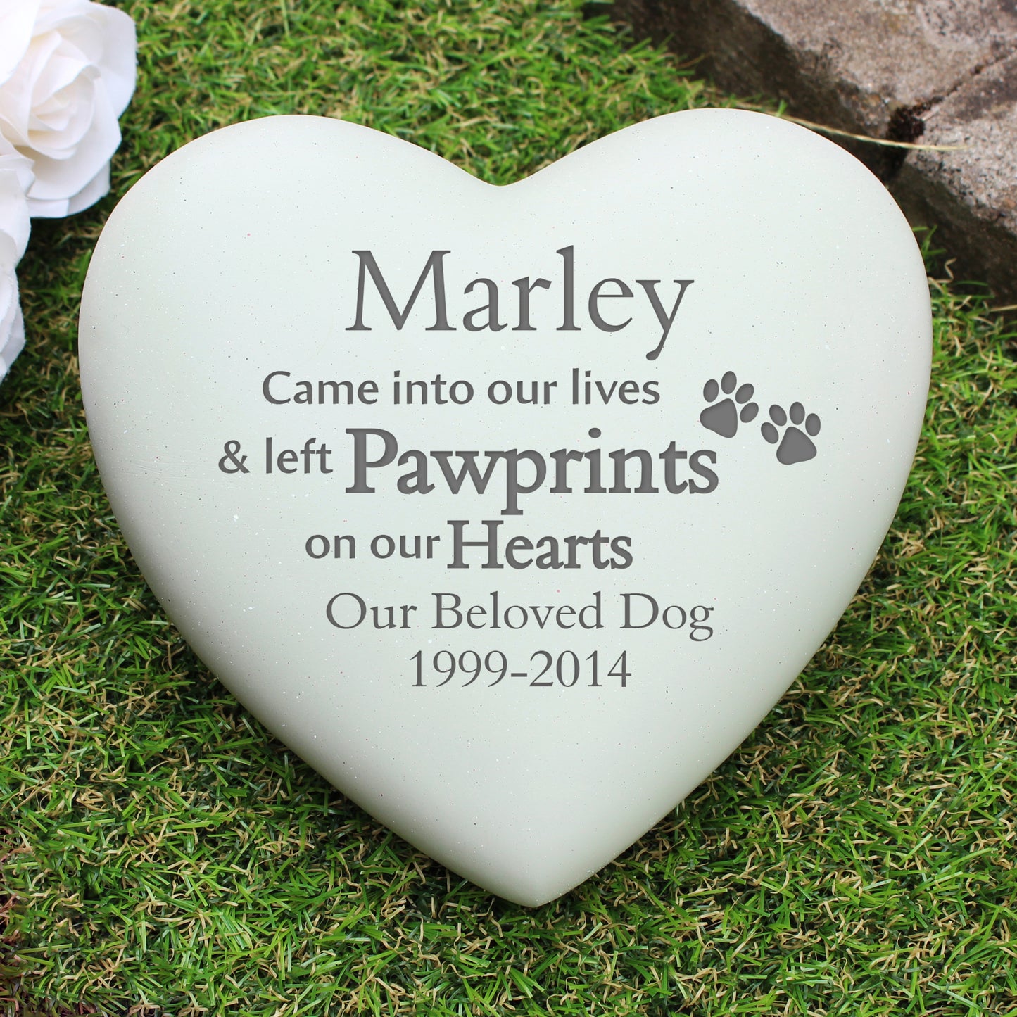 Personalised Pet Pawprints Heart Memorial - MK&JD Gifts